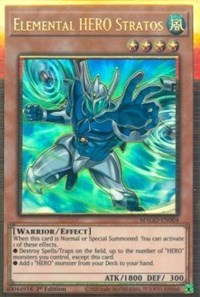 Elemental HERO Stratos (Alternate Art) [MAGO-EN004] Premium Gold Rare