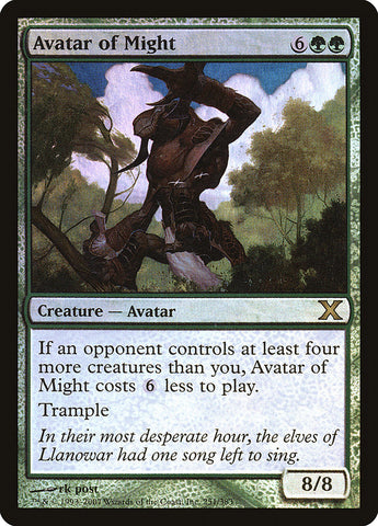 Avatar of Might (Premium Foil) [Tenth Edition]