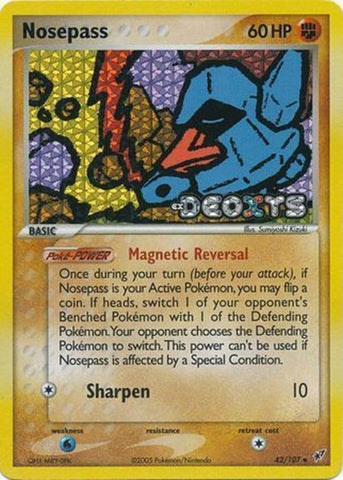 Nosepass (42/107) (Stamped) [EX: Deoxys]