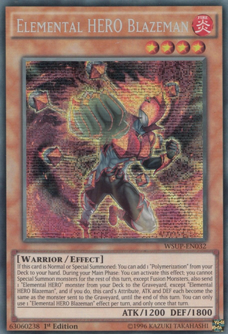 Elemental HERO Blazeman [WSUP-EN032] Prismatic Secret Rare
