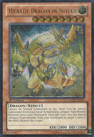 Hieratic Dragon of Sutekh (UTR) [GAOV-EN025] Ultimate Rare