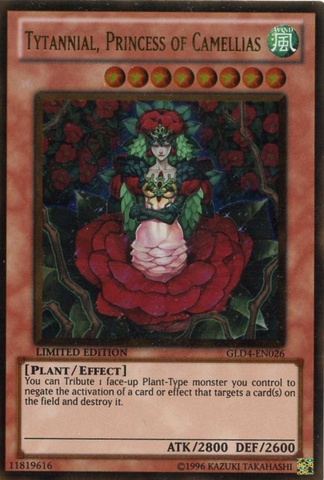 Tytannial, Princess of Camellias [GLD4-EN026] Gold Rare