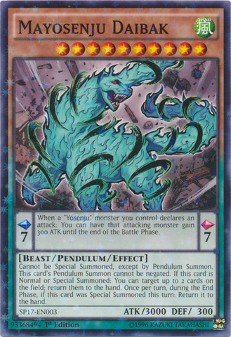 Mayosenju Daibak (Starfoil) [SP17-EN003] Starfoil Rare