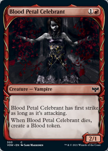 Blood Petal Celebrant (Showcase Fang Frame) [Innistrad: Crimson Vow]