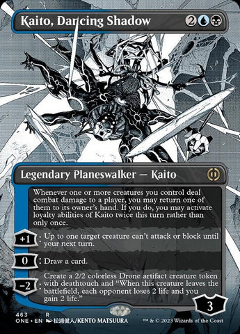 Kaito, Dancing Shadow (Borderless Manga Step-and-Compleat Foil) [Phyrexia: All Will Be One]