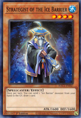 Strategist of the Ice Barrier (Duel Terminal) [HAC1-EN047] Parallel Rare