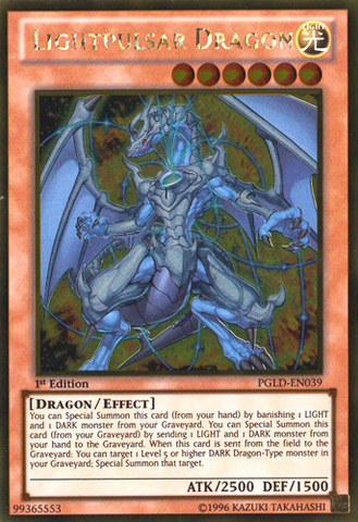 Lightpulsar Dragon [PGLD-EN039] Gold Rare
