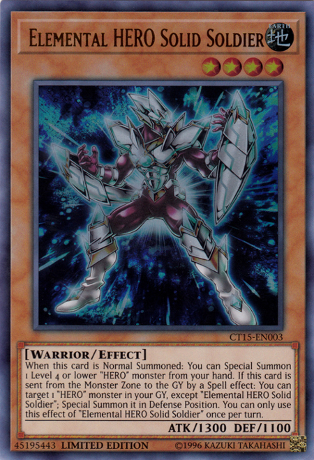 Elemental HERO Solid Soldier [CT15-EN003] Ultra Rare