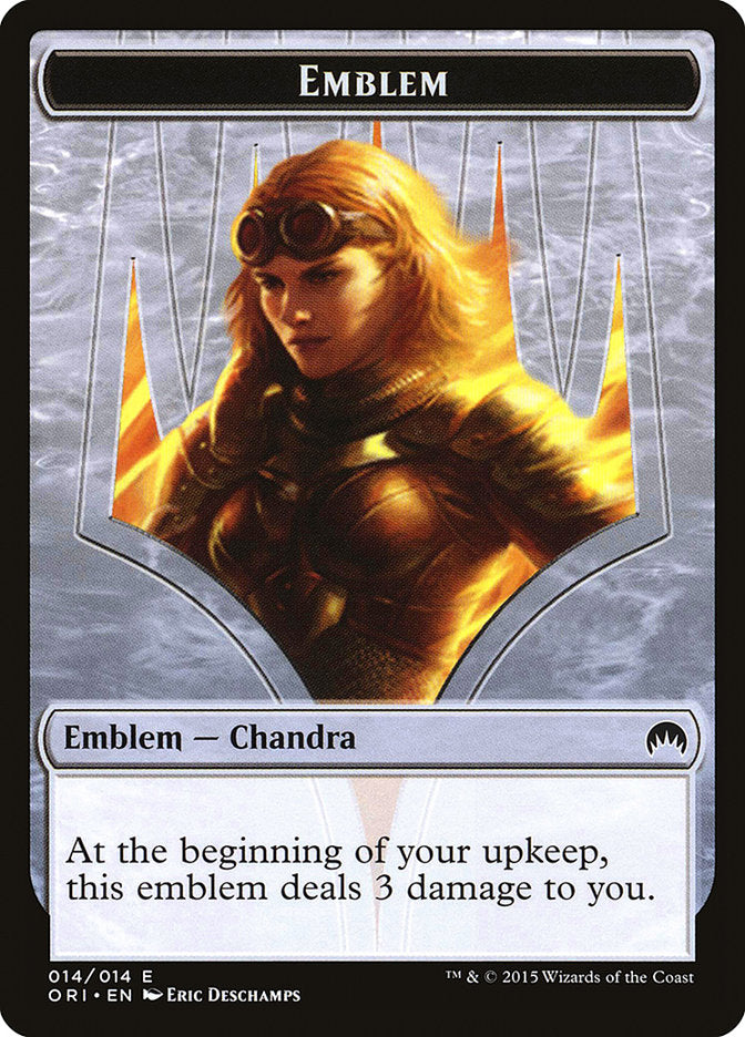 Chandra, Roaring Flame Emblem [Magic Origins Tokens] | GameZilla