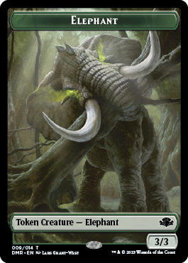 Elephant Token [Dominaria Remastered Tokens]