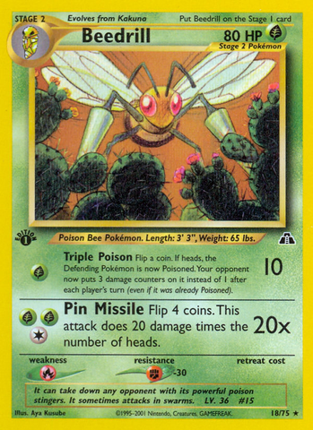 Beedrill (18/75) [Neo Discovery 1st Edition]