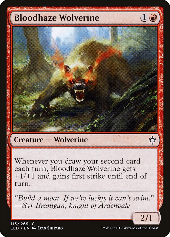 Bloodhaze Wolverine [Throne of Eldraine] | GameZilla