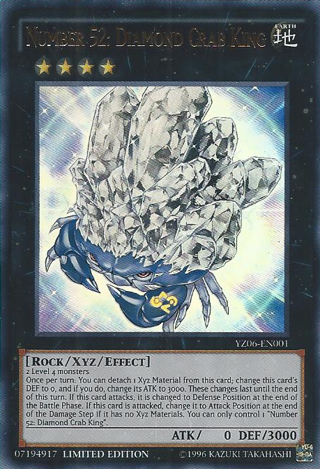 Number 52: Diamond Crab King [YZ06-EN001] Ultra Rare