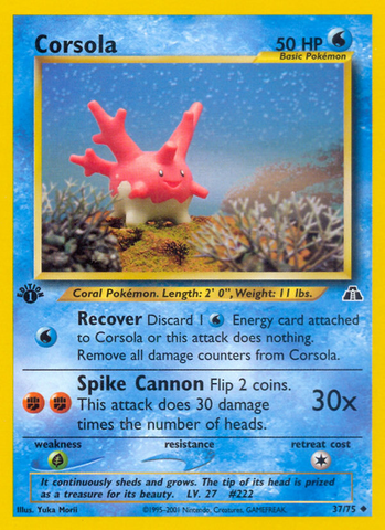 Corsola (37/75) [Neo Discovery 1st Edition]