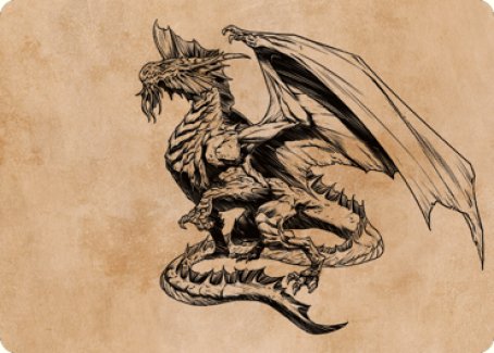 Ancient Silver Dragon Art Card (47) [Commander Legends: Battle for Baldur's Gate Art Series]