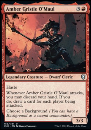 Amber Gristle O'Maul [Commander Legends: Battle for Baldur's Gate]