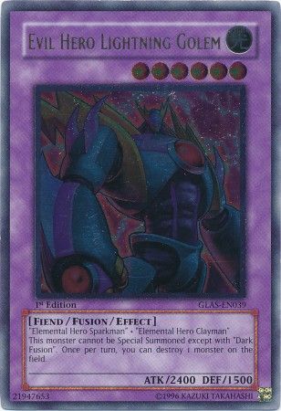 Evil Hero Lightning Golem (UTR) [GLAS-EN039] Ultimate Rare