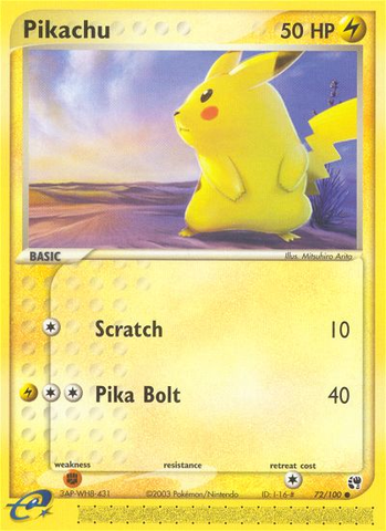 Pikachu (72/100) [EX: Sandstorm]