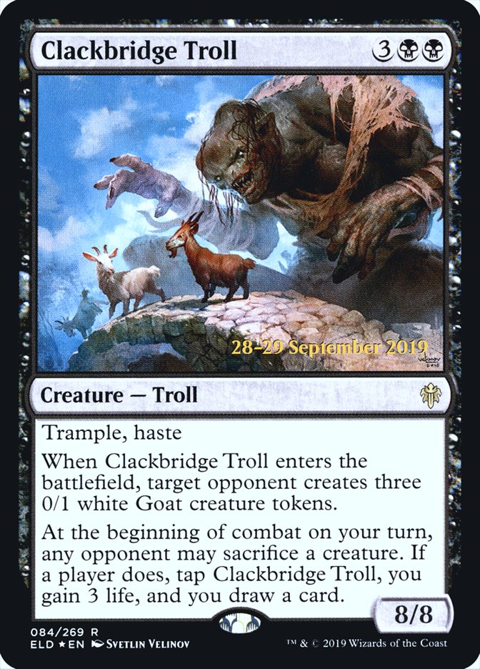 Clackbridge Troll  [Throne of Eldraine Prerelease Promos] | GameZilla