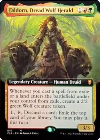 Faldorn, Dread Wolf Herald (Extended Art) [Commander Legends: Battle for Baldur's Gate]