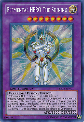 Elemental HERO The Shining [PRC1-ENV01] Secret Rare