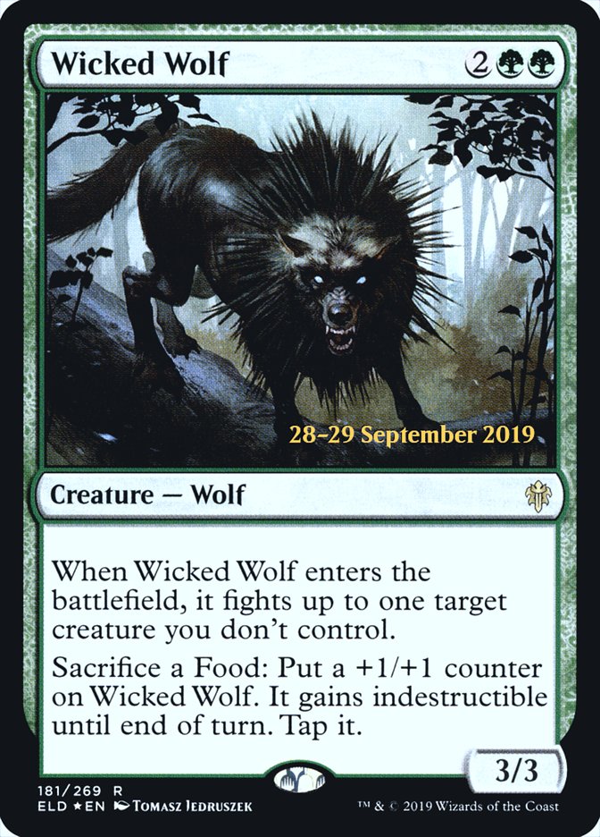 Wicked Wolf  [Throne of Eldraine Prerelease Promos] | GameZilla