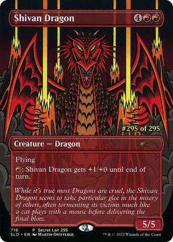 Shivan Dragon (Serialized) [Secret Lair Drop Promos]