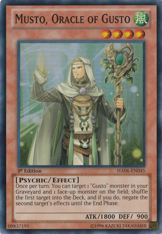 Musto, Oracle of Gusto [HA06-EN045] Super Rare