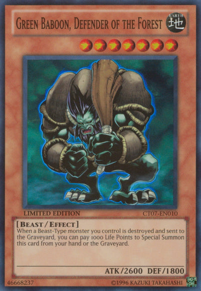 Green Baboon, Defender of the Forest [CT07-EN010] Super Rare