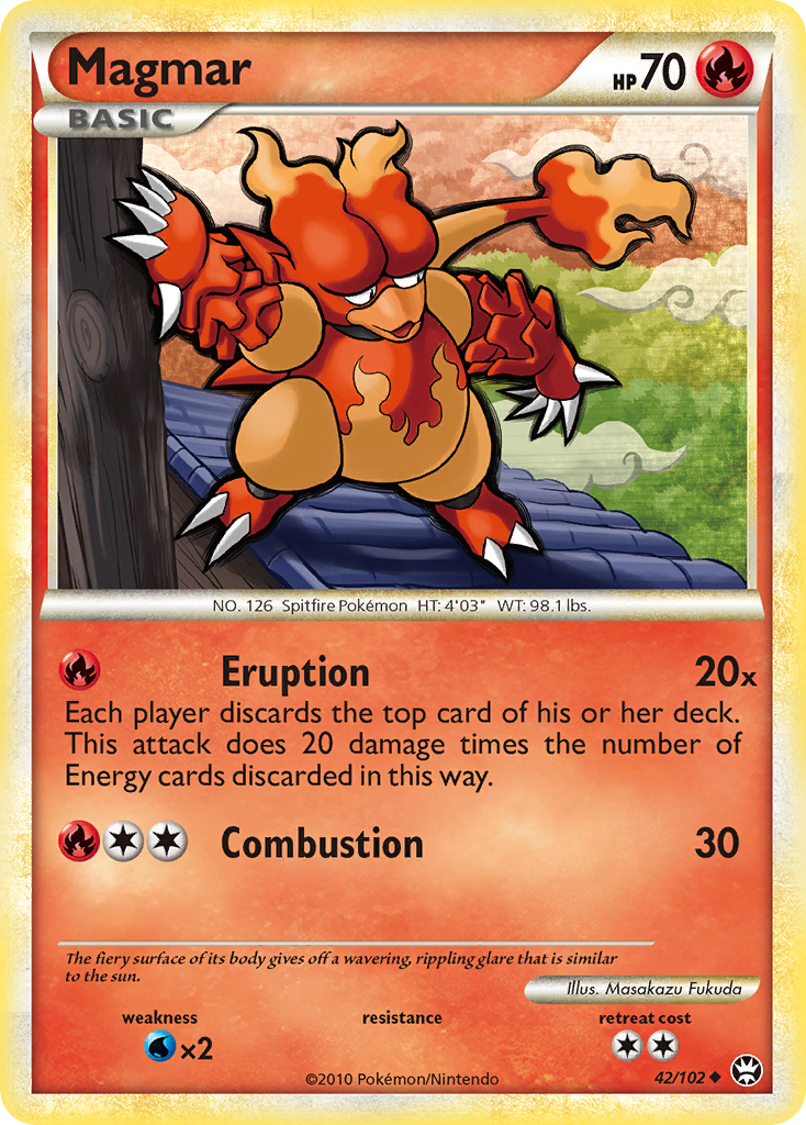 Magmar (42/102) [HeartGold & SoulSilver: Triumphant]