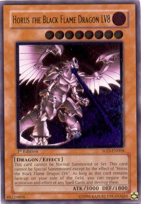 Horus the Black Flame Dragon LV8 (UTR) [SOD-EN008] Ultimate Rare