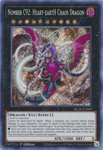 Number C92: Heart-eartH Chaos Dragon [BLAR-EN069] Secret Rare