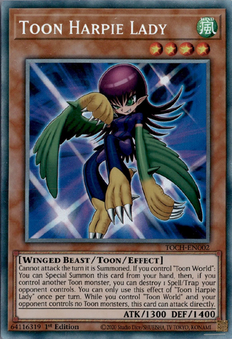 Toon Harpie Lady (CR) [TOCH-EN002] Collector's Rare