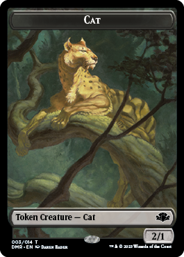 Zombie // Cat (003) Double-Sided Token [Dominaria Remastered Tokens]