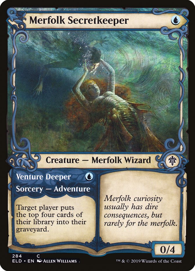Merfolk Secretkeeper // Venture Deeper (Showcase) [Throne of Eldraine] | GameZilla