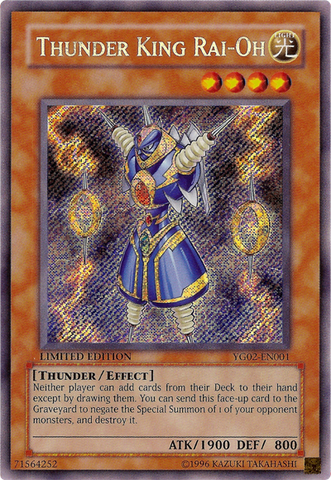 Thunder King Rai-Oh [YG02-EN001] Secret Rare
