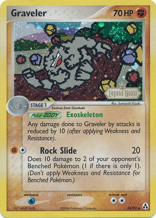 Graveler (34/92) (Stamped) [EX: Legend Maker]