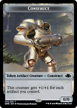 Goblin // Construct Double-Sided Token [Dominaria Remastered Tokens]
