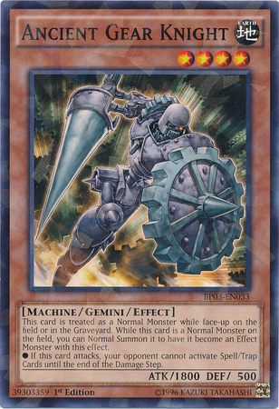 Ancient Gear Knight (Shatterfoil) [BP03-EN033] Rare