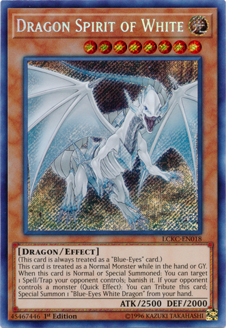 Dragon Spirit of White [LCKC-EN018] Secret Rare