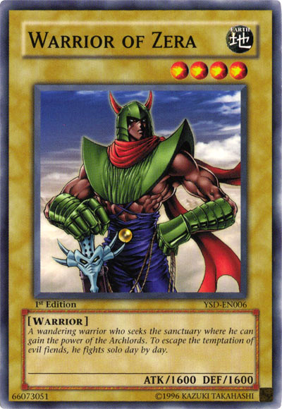 Warrior of Zera [YSD-EN006] Common