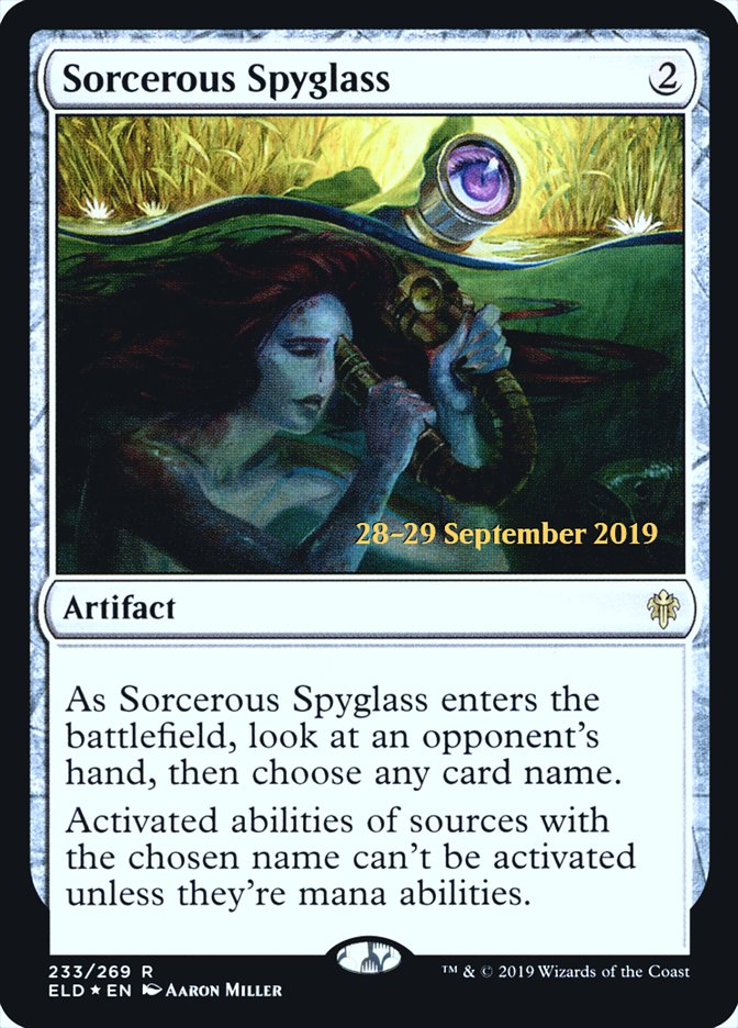 Sorcerous Spyglass  [Throne of Eldraine Prerelease Promos] | GameZilla