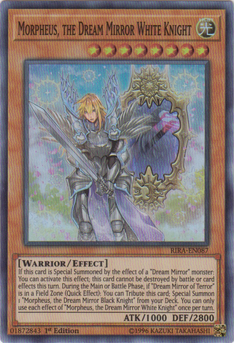 Morpheus, the Dream Mirror White Knight [RIRA-EN087] Super Rare