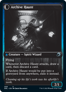 Overwhelmed Archivist // Archive Haunt [Innistrad: Double Feature]