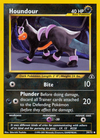 Houndour (39/75) [Neo Discovery 1st Edition]