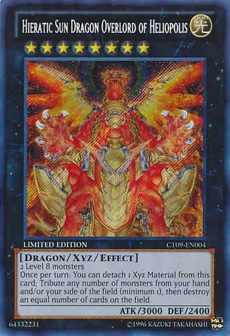 Hieratic Sun Dragon Overlord of Heliopolis [CT09-EN004] Secret Rare