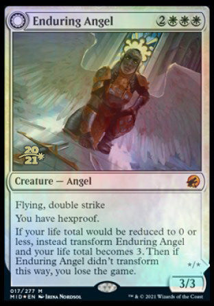 Enduring Angel // Angelic Enforcer [Innistrad: Midnight Hunt Prerelease Promos]