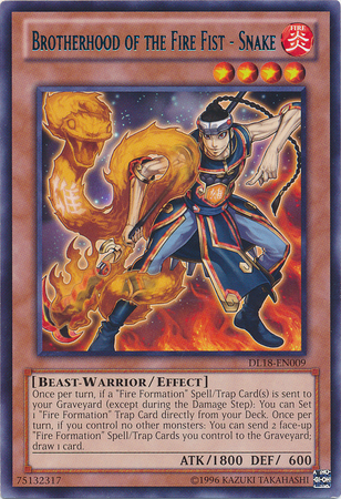 Brotherhood of the Fire Fist - Snake (Blue) [DL18-EN009] Rare