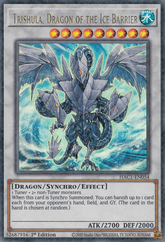 Trishula, Dragon of the Ice Barrier (Duel Terminal) [HAC1-EN054] Parallel Rare