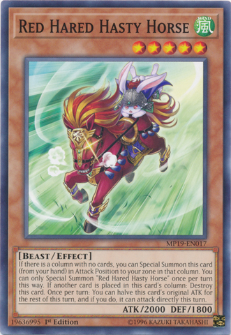 Red Hared Hasty Horse [MP19-EN017] Common